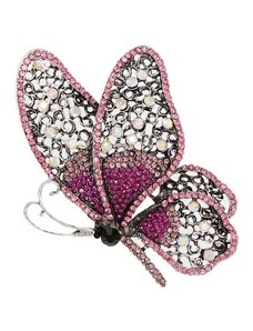 PerfectDress.gr vintage καρφίτσα delicate butterfly pink
