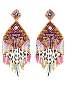 PerfectDress.gr boho σκουλαρίκια Aztec σε ροζ