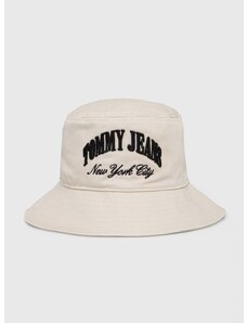 Βαμβακερό καπέλο Tommy Jeans χρώμα: μπεζ, AW0AW15960