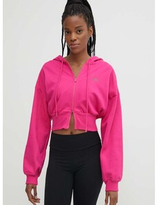 Μπλούζα adidas by Stella McCartney χρώμα: ροζ, με κουκούλα, IN3638