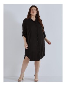 Celestino Σεμιζιέ φόρεμα με κλασικό γιακά μαυρο για Γυναίκα