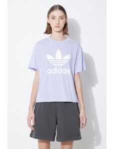 Μπλουζάκι adidas Originals χρώμα: μοβ, IN8439