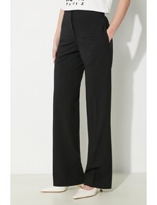 Μάλλινα παντελόνια JW Anderson Front Pocket Straight Trousers χρώμα: μαύρο, TR0332.PG1321.999
