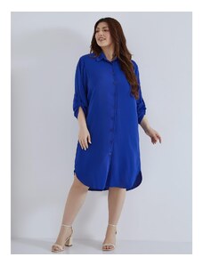 Celestino Σεμιζιέ φόρεμα με κλασικό γιακά μπλε ελεκτρικ για Γυναίκα