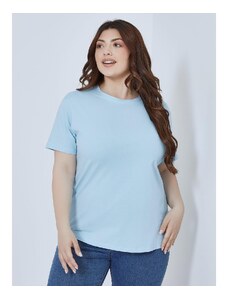 Celestino Μονόχρωμο t-shirt γαλαζιο για Γυναίκα