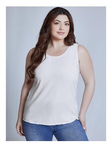 Celestino Αμάνικη μονόχρωμη μπλούζα λευκο για Γυναίκα