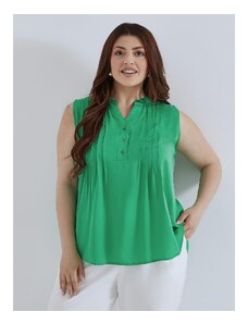 Celestino Μπλούζα με πιέτες πρασινο για Γυναίκα