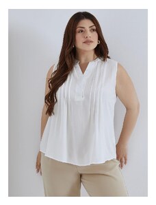 Celestino Μπλούζα με πιέτες λευκο για Γυναίκα