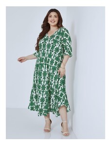 Celestino Maxi εμπριμέ φόρεμα με βαμβάκι πρασινο για Γυναίκα