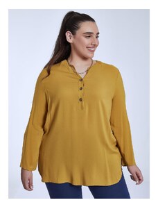 Celestino Oversized ασύμμετρη μπλούζα μουσταρδι για Γυναίκα