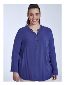 Celestino Oversized ασύμμετρη μπλούζα μπλε για Γυναίκα