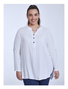 Celestino Oversized ασύμμετρη μπλούζα λευκο για Γυναίκα