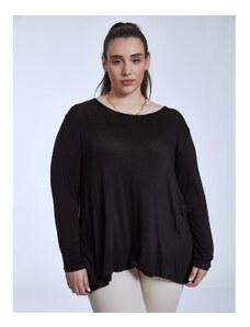 Celestino Oversized πλεκτή μπλούζα μαυρο για Γυναίκα