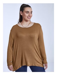 Celestino Oversized πλεκτή μπλούζα καμηλο για Γυναίκα