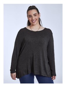 Celestino Oversized πλεκτή μπλούζα ανθρακι για Γυναίκα