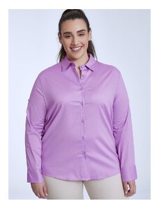 Celestino Βαμβακερό πουκάμισο μωβ για Γυναίκα