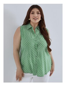 Celestino Πουά αμάνικο πουκάμισο πρασινο ανοιχτο για Γυναίκα
