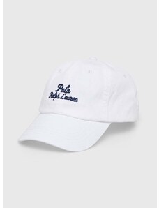 Βαμβακερό καπέλο του μπέιζμπολ Polo Ralph Lauren χρώμα: άσπρο, 211949924