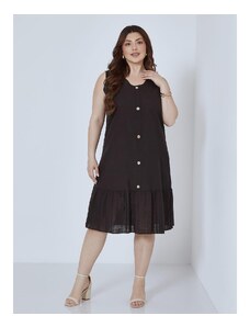 Celestino Φόρεμα με διακοσμητικά κουμπιά μαυρο για Γυναίκα