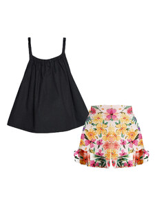 Islandboutique Gardenia Set W/top & Linen Floral Shorts Kid Floral