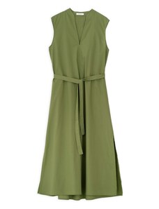 Islandboutique Poplin Sleeveless Dress Philosophy Green