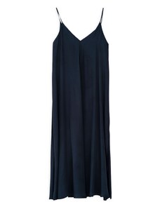 Islandboutique Satin Fine Ecovero Slip Dress Philosophy Blue Black
