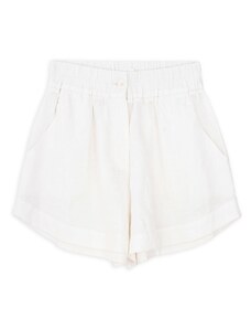 Islandboutique Linen Shorts Philosophy White