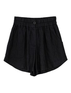Islandboutique Linen Shorts Philosophy Black