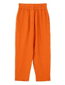Islandboutique Linen Jogger Pants Philosophy Orange