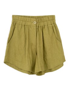 Islandboutique Linen Shorts Philosophy Green