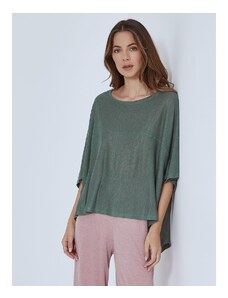 Celestino Ασύμμετρη μπλούζα με διακοσμητική ραφή πρασινο για Γυναίκα