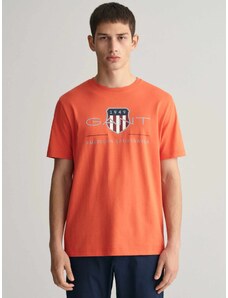 Gant T-shirt κανονική γραμμή πορτοκαλί βαμβακερό