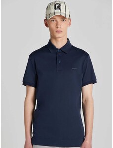 Gant Polo μπλούζα slim fit μπλε σκούρο βαμβακερό