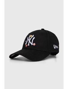 Βαμβακερό καπέλο του μπέιζμπολ New Era χρώμα: μαύρο, NEW YORK YANKEES