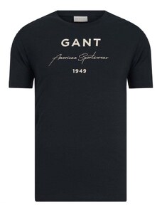 Gant T-shirt Script Print Κανονική Γραμμή