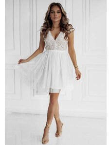 PerfectDress.gr bridal mini φόρεμα τούλι δαντέλα Gigi white