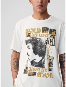 GAP Άσπρη Jimi Hendrix Graphic Μπλούζα