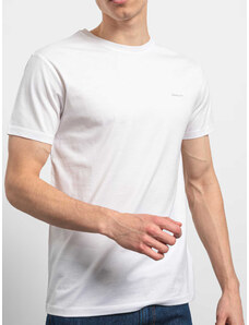 Gant T-shirt slim fit λευκό βαμβακερό