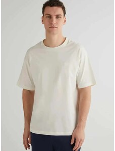 Gant T-shirt κανονική γραμμή off white βαμβακερό