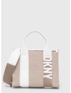 Τσάντα Dkny χρώμα: μπεζ, R41AGC82