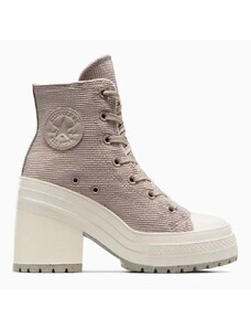 Πάνινα παπούτσια Converse Chuck 70 De Luxe Heel χρώμα: γκρι, A06905C