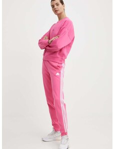 Παντελόνι φόρμας adidas χρώμα: ροζ, IS3942