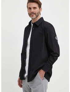 Πουκάμισο Calvin Klein Jeans χρώμα: μαύρο, J30J325176