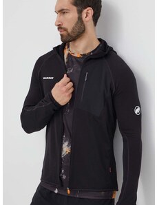 Αθλητική μπλούζα Mammut Aenergy Light χρώμα: μαύρο, με κουκούλα