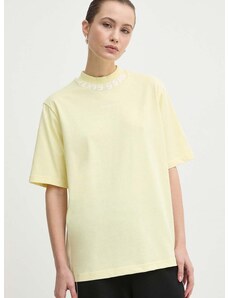 T-shirt από μείγμα μεταξιού Miss Sixty SJ5470 S/S χρώμα: κίτρινο, 6L1SJ5470000