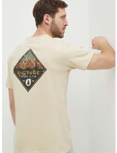Βαμβακερό μπλουζάκι Picture Usil ανδρικό, χρώμα: μπεζ, MTS1104