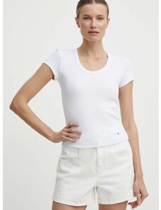 Μπλουζάκι Tommy Hilfiger χρώμα: άσπρο, WW0WW41776