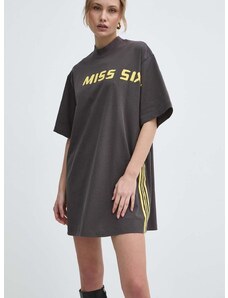 T-shirt από μείγμα μεταξιού Miss Sixty SJ5500 S/S χρώμα: καφέ, 6L1SJ5500000