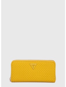 Πορτοφόλι Guess ETEL χρώμα: κίτρινο, SWWW92 19460