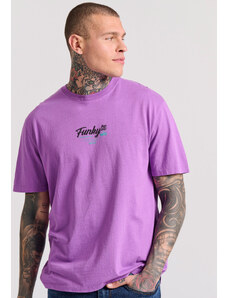 T-shirt με τύπωμα στο στήθος Funky Buddha FBM009-035-04 MΩB